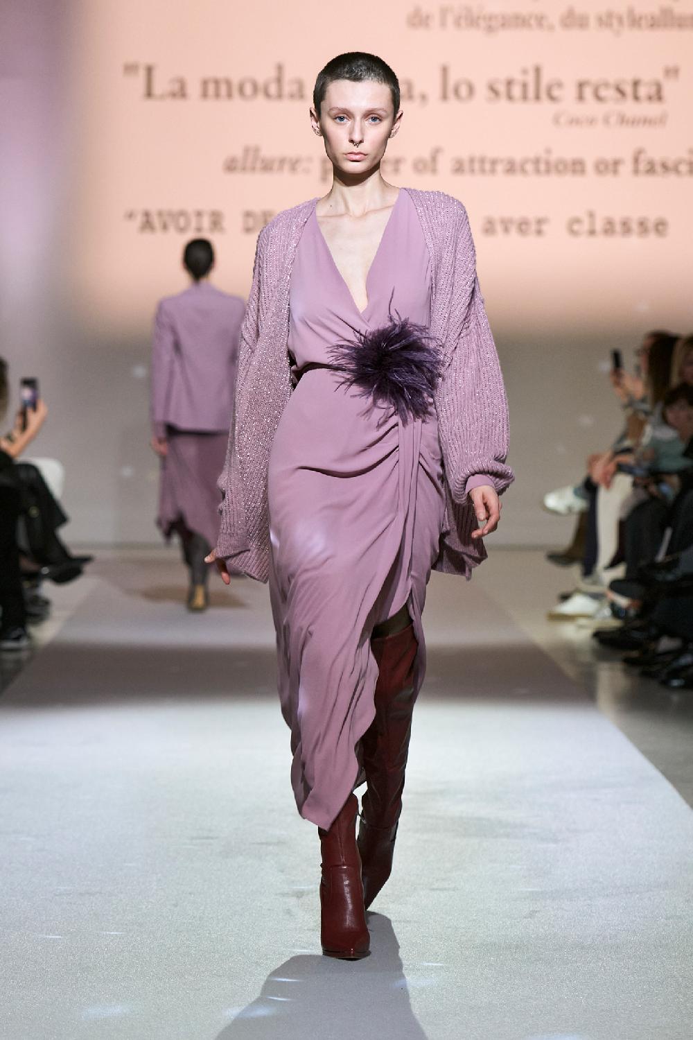 Soallure ABITO AD INCROCIO MIDI IN GEORGETTE Prezzo Ridotto