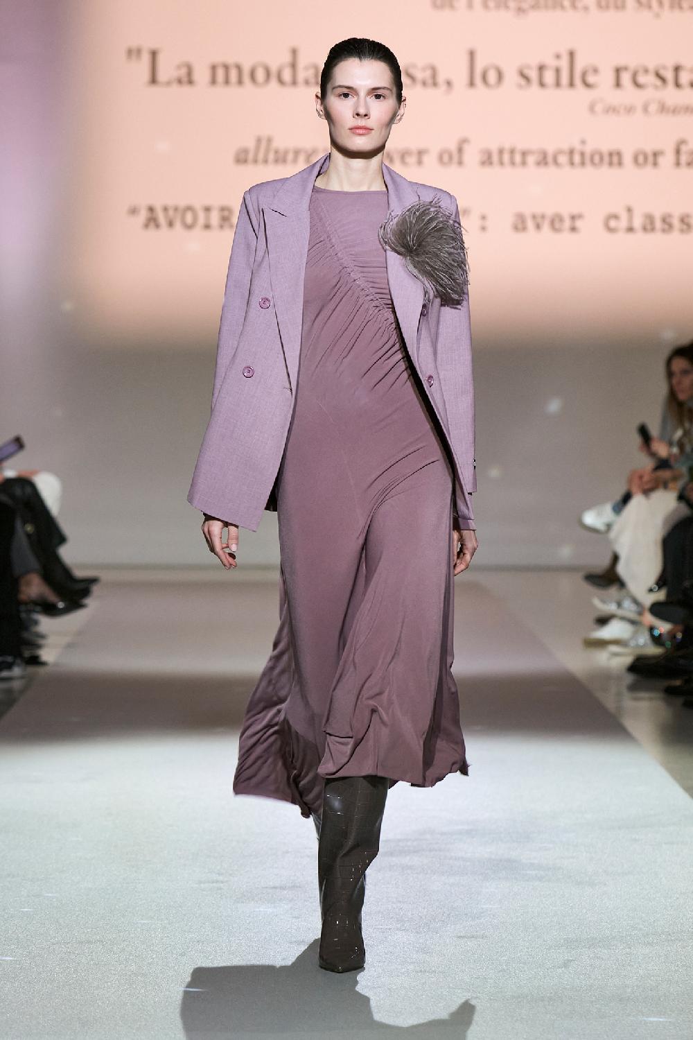 Soallure ABITO MIDI ASIMMETRICO IN JERSEY Sottocosto
