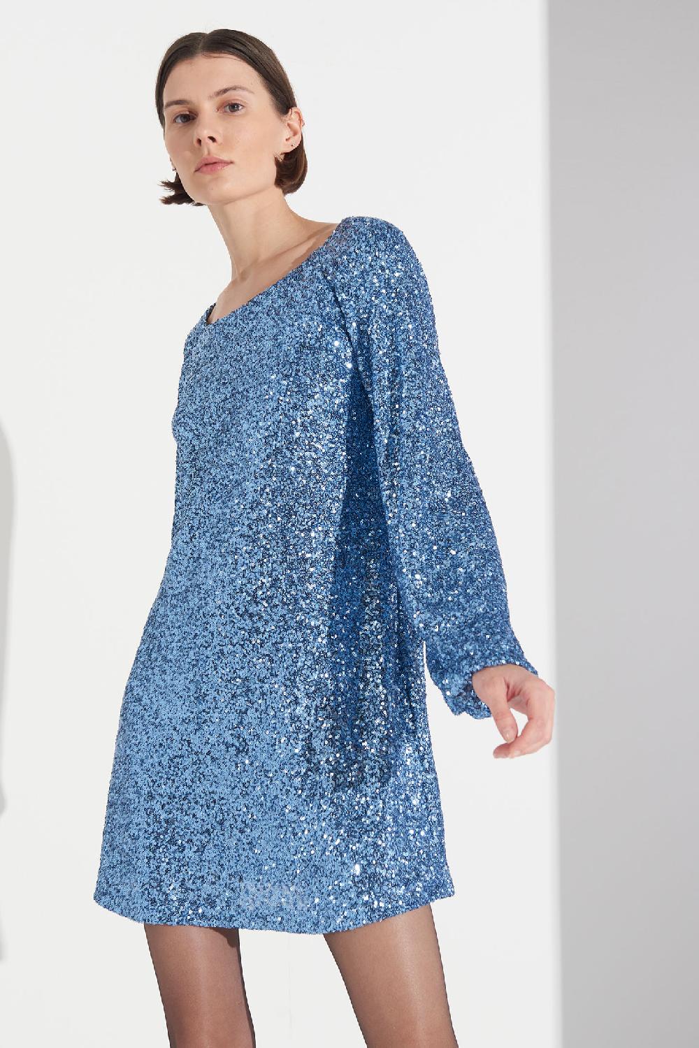 Soallure ABITO TUNICA CON SCOLLO A BARCHETTA PAILLETTES Offerte