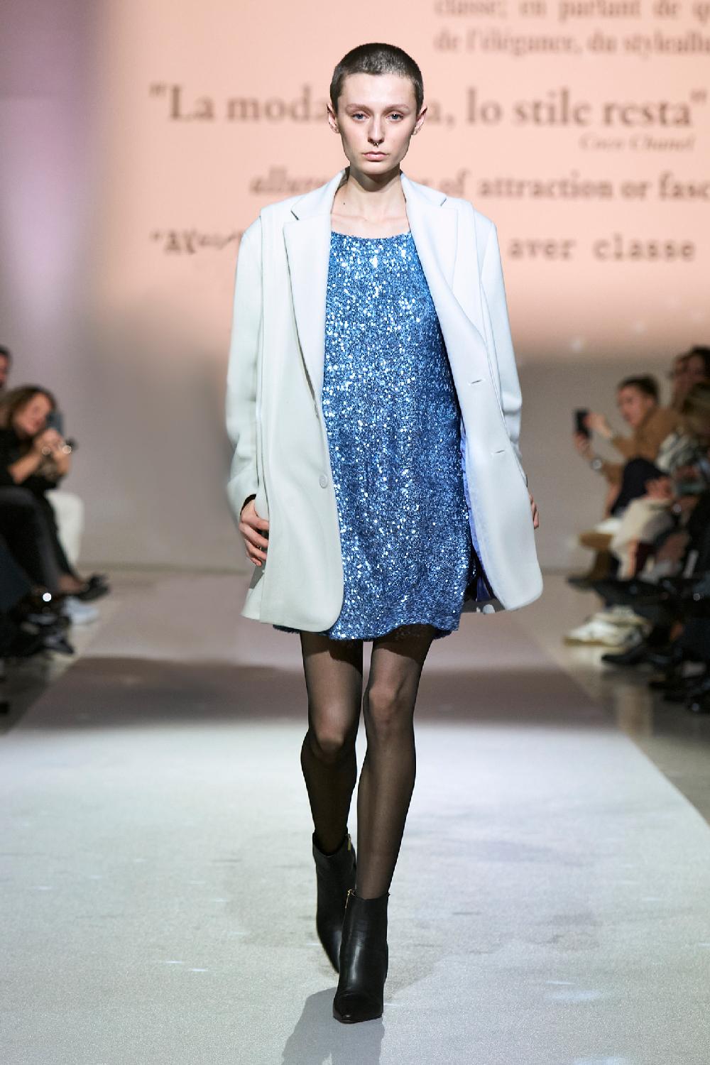 Soallure ABITO TUNICA CON SCOLLO A BARCHETTA PAILLETTES Offerte