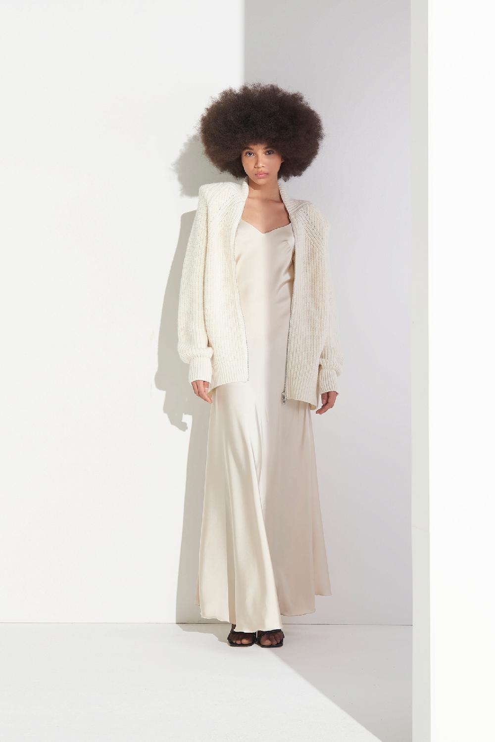 Soallure ABITO MIDI SOTTOVESTE IN RASO Saldi Di Fabbrica
