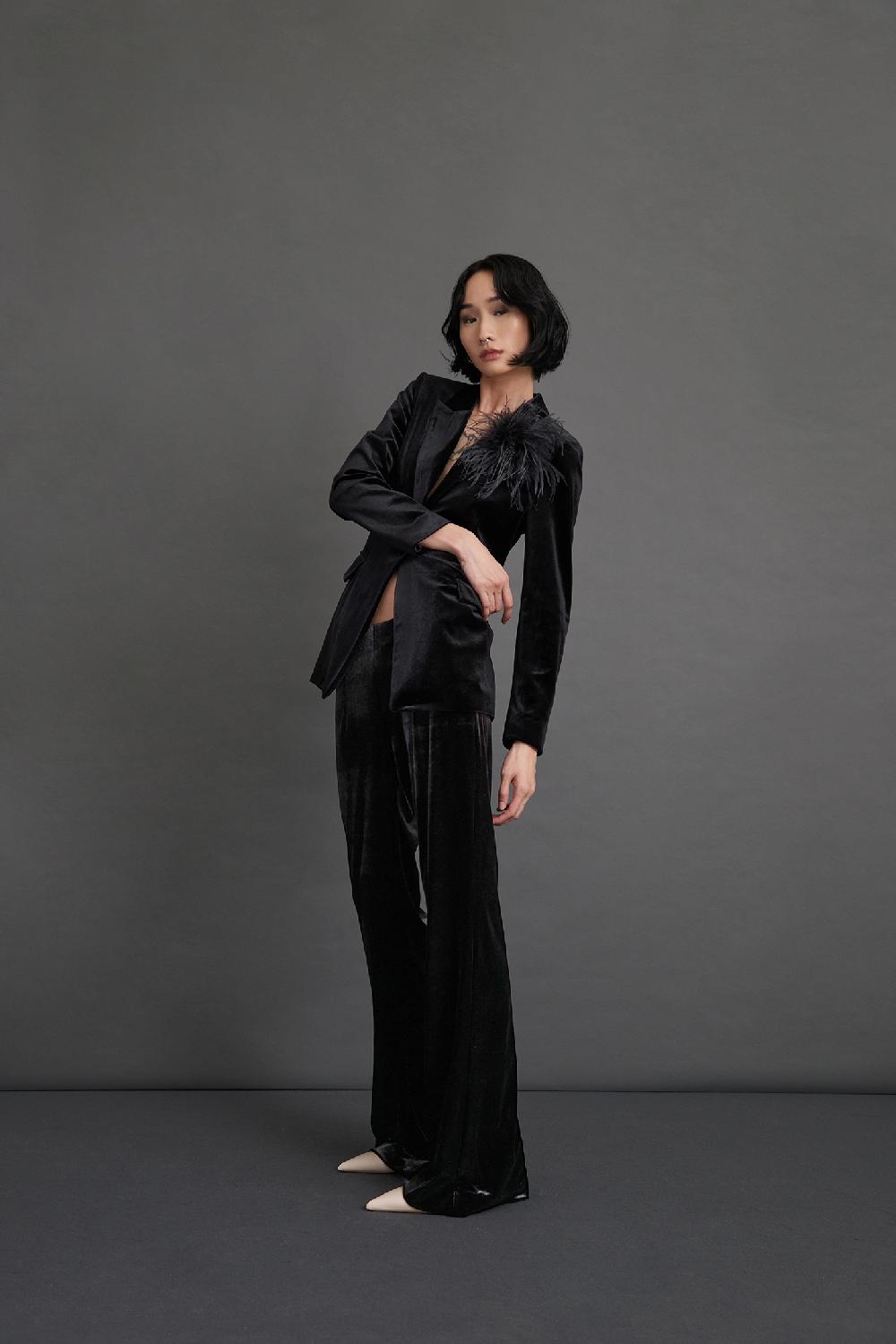 Soallure PANTALONE FLARE IN VELLUTO Negozio