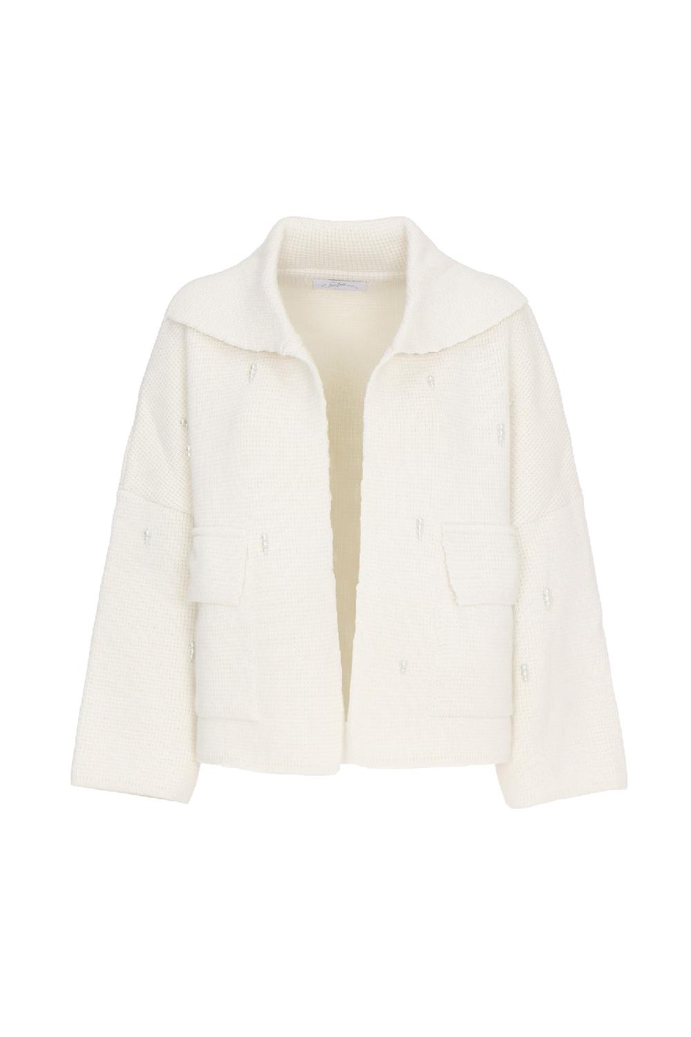 Soallure GIACCA IN MAGLIA CON PERLE Qualità