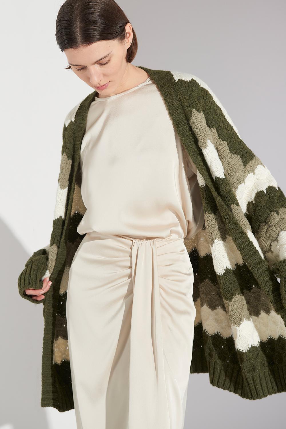 Soallure CARDIGAN TRICOLOUR MISTO LANA Offerta settimanale