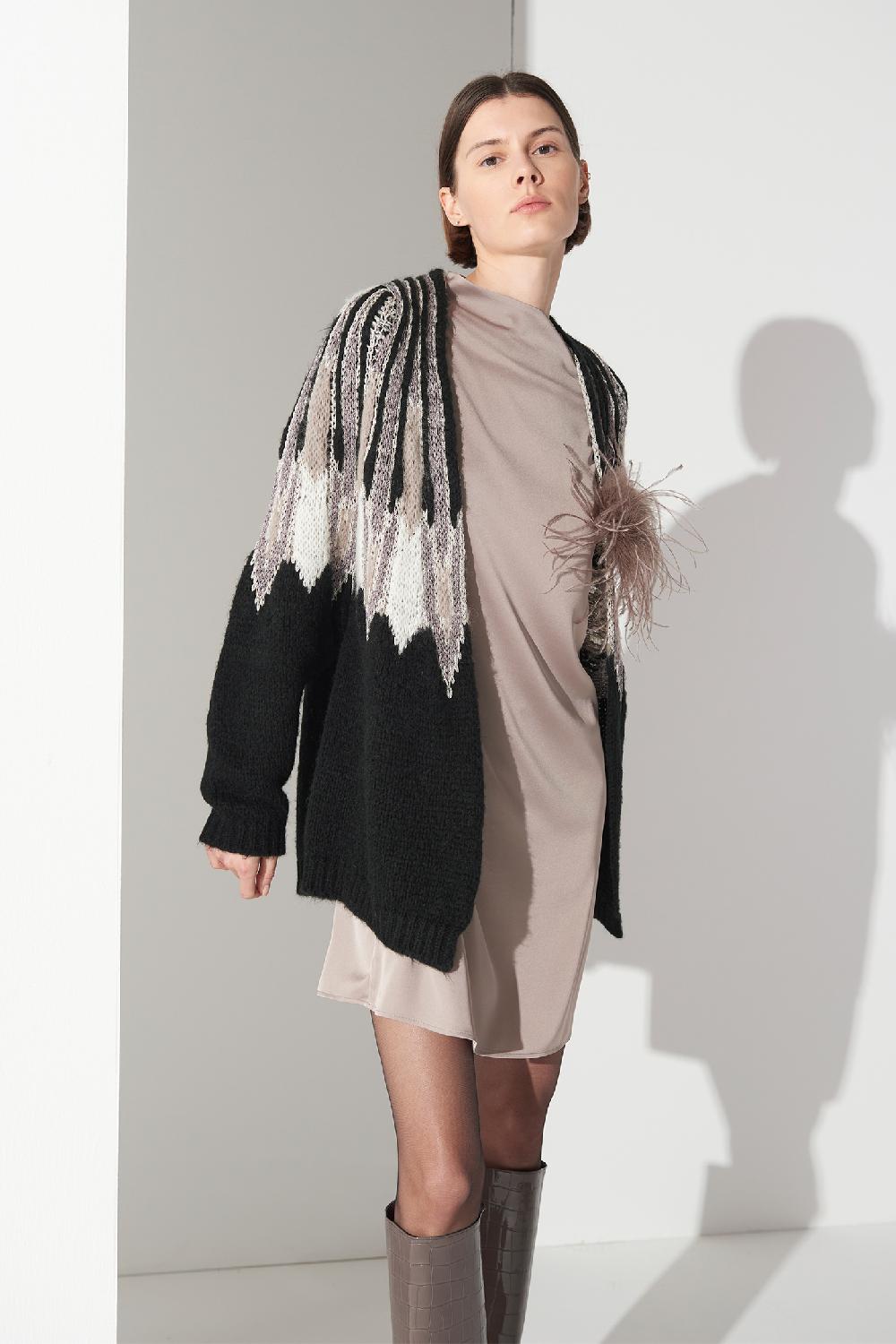 Soallure CARDIGAN JACQUARD Soddisfazione Garantita
