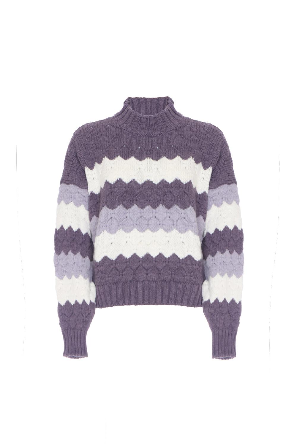 Soallure MAGLIA A TRE COLORI IN LANA Affare Del Giorno