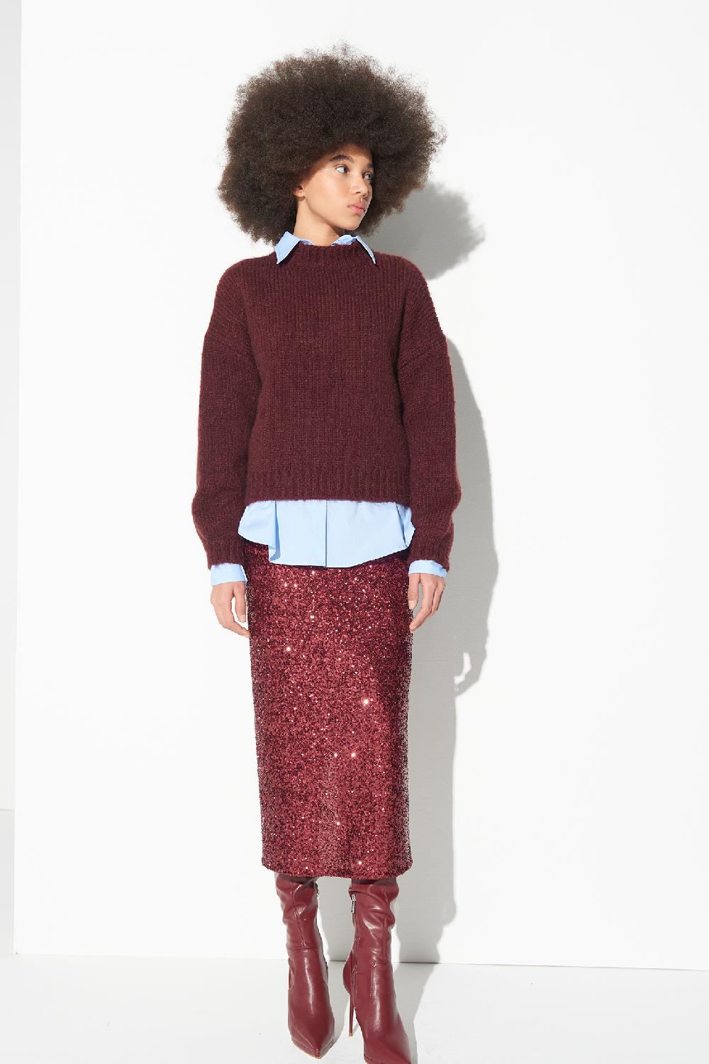 Soallure PULL GIROCOLLO IN MISTO MOHAIR Sconto