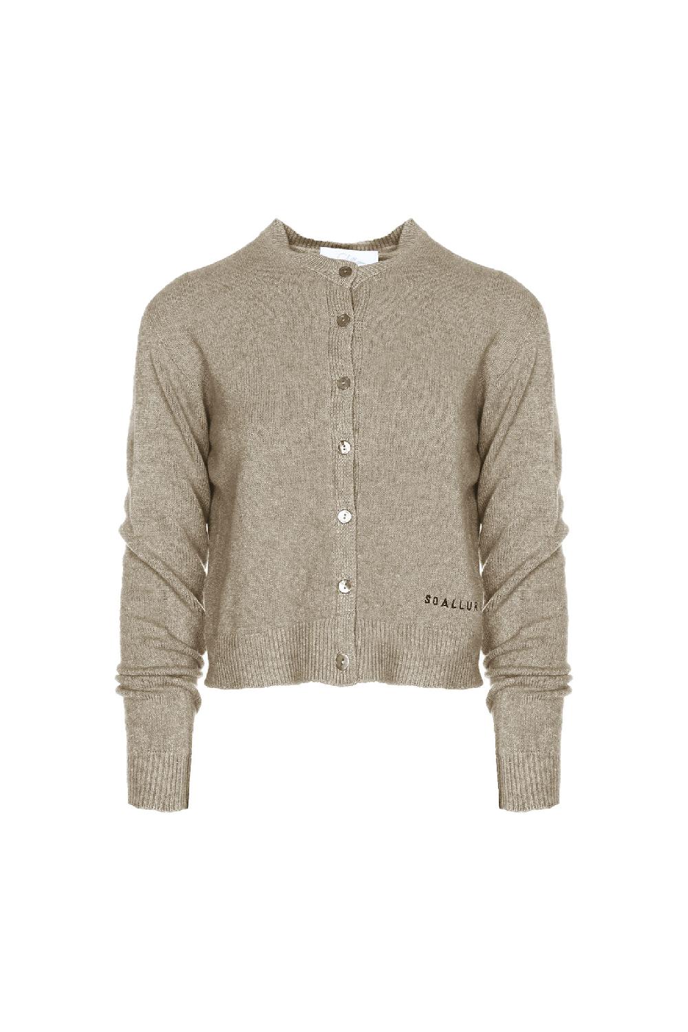 Soallure CARDIGAN GIROCOLLO CON RICAMO Negozio