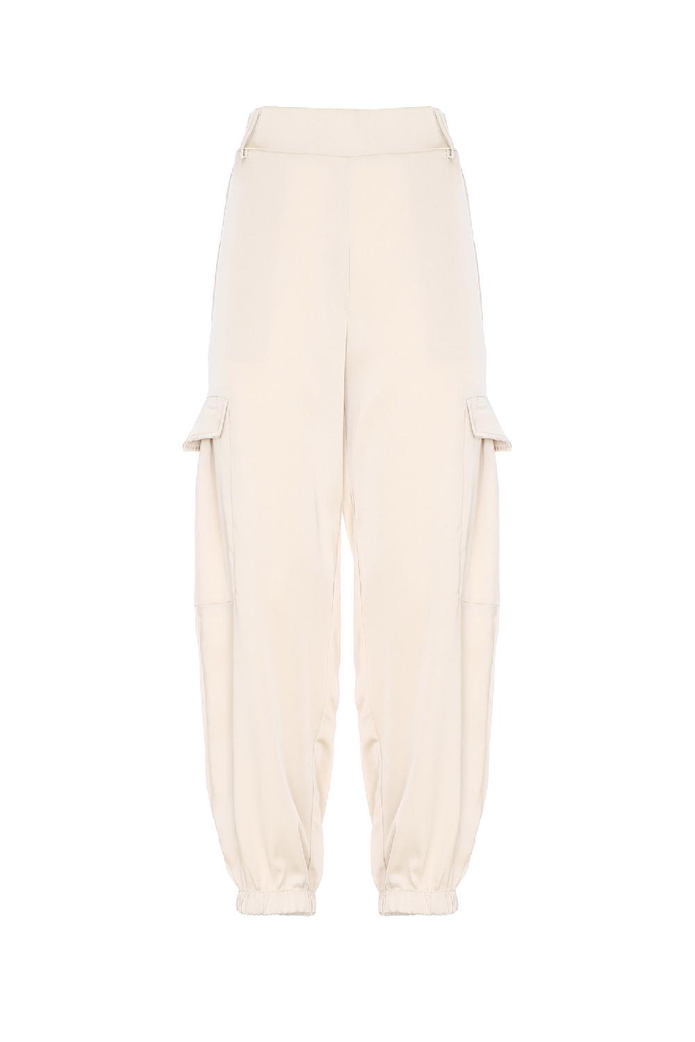 Soallure PANTALONE CARGO IN RASO Nuova