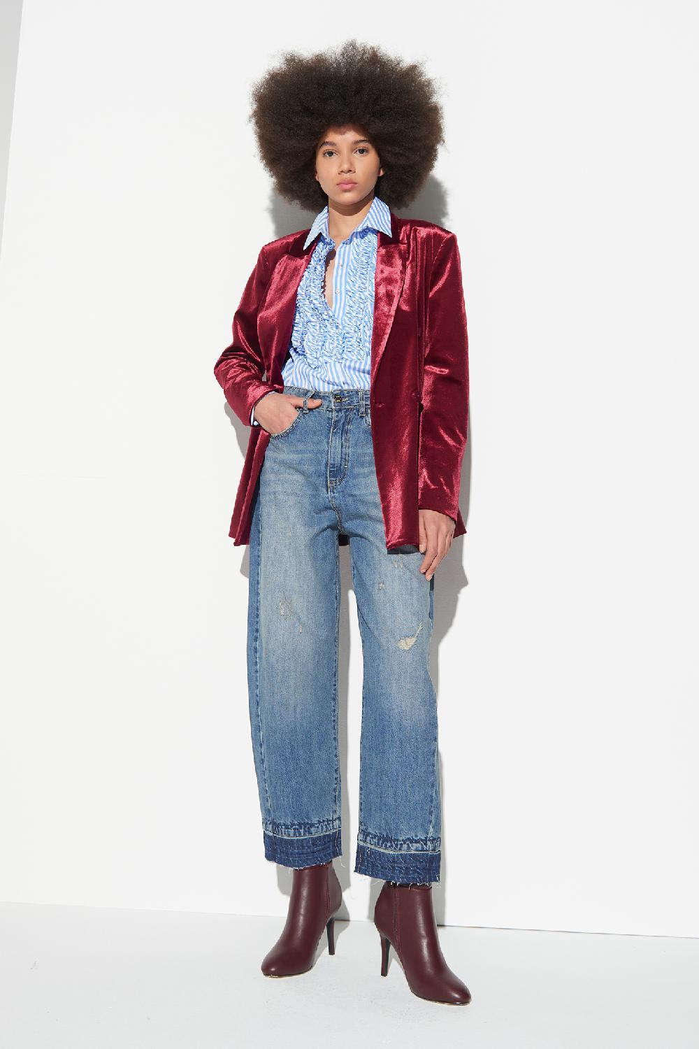 Soallure JEANS BAGGY ORLO SFRANGIATO Negozi Online