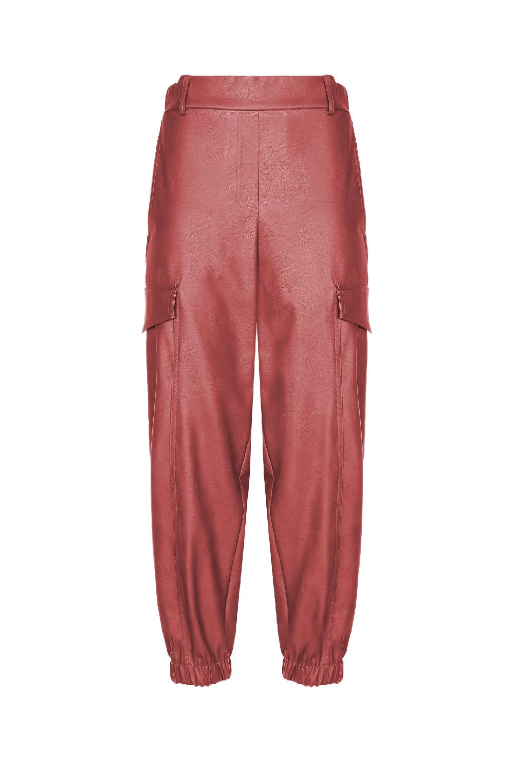Soallure PANTALONI CARGO IN ECO-PELLE Economico