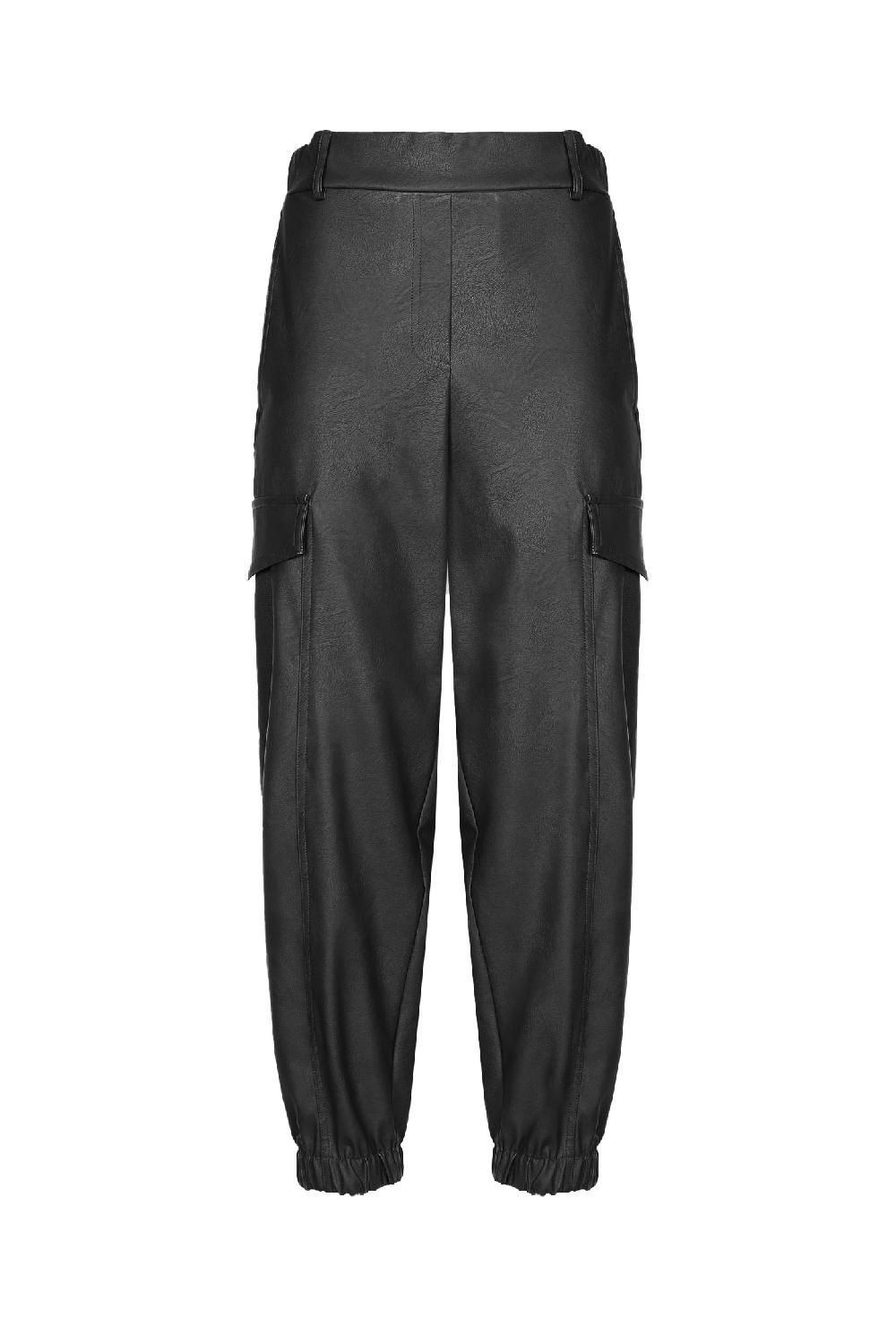 Soallure PANTALONI CARGO IN ECO-PELLE Economico