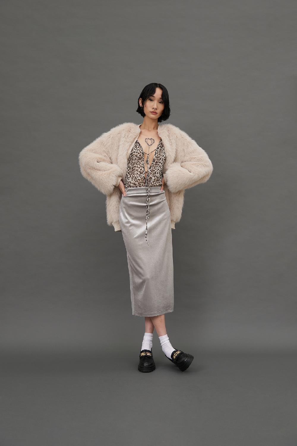 Soallure BLUSA CON SCOLLO PROFONDO A FANTASIA LEOPARDATA Vendite Flash