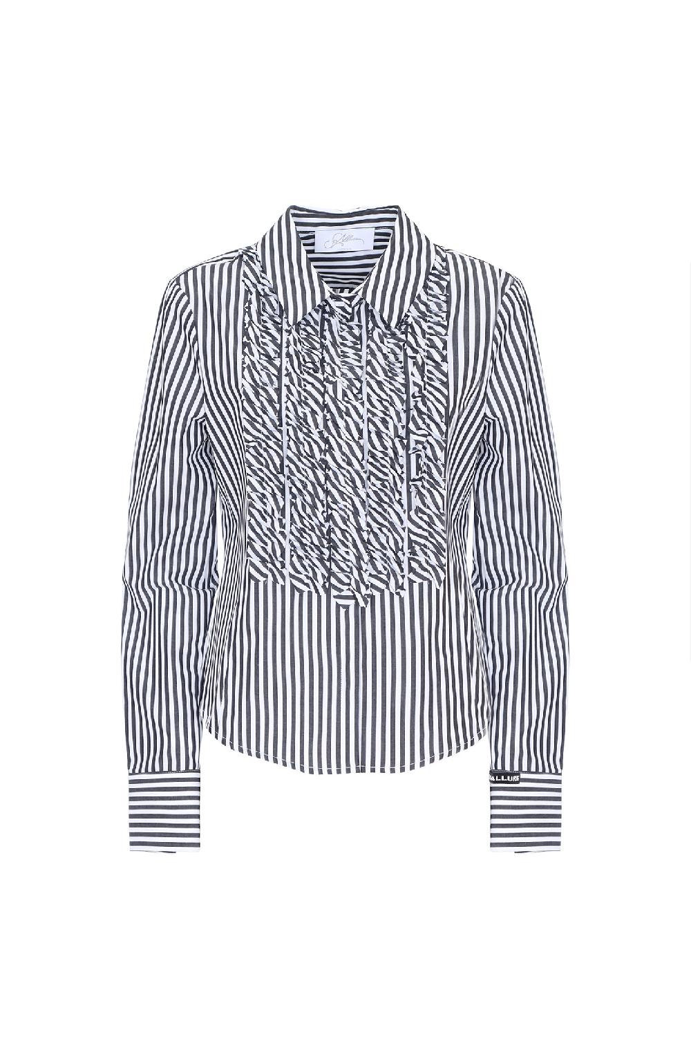 Soallure CAMICIA SLIM CON RIGHE E ROUCHES Italy