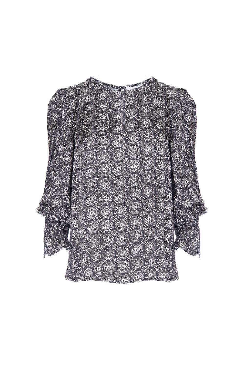 Soallure BLUSA MANICHE A SBUFFO RASO Nuovo