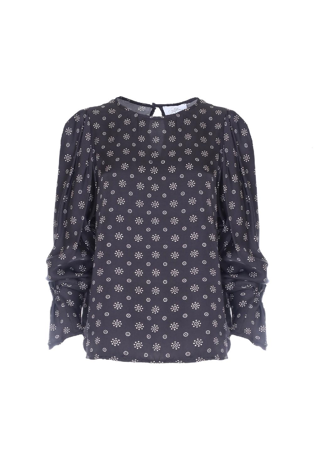 Soallure BLUSA MANICHE A SBUFFO RASO Nuovo