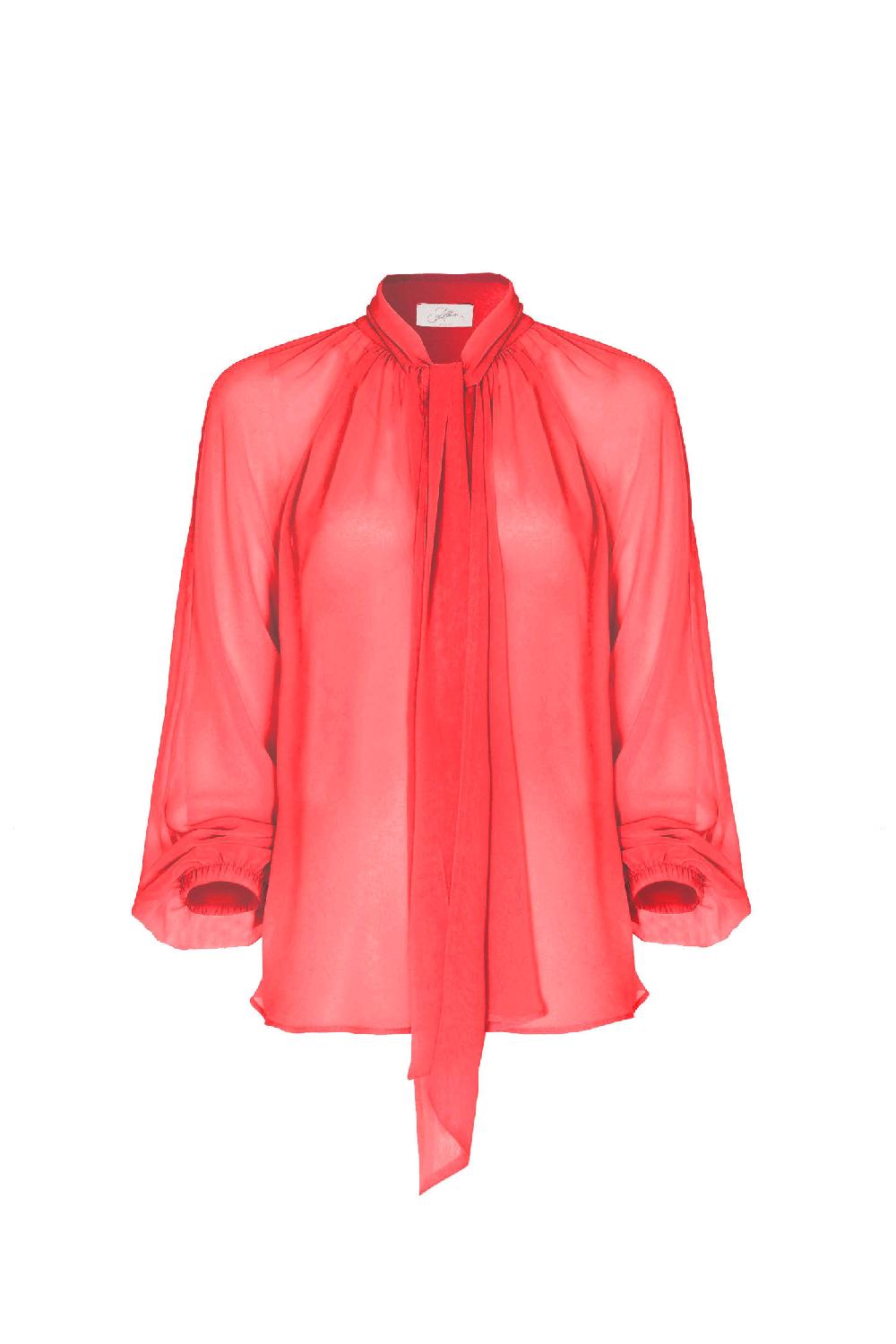Soallure BLUSA CON COLLO A SCIARPA E MANICHE LUNGHE Qualità