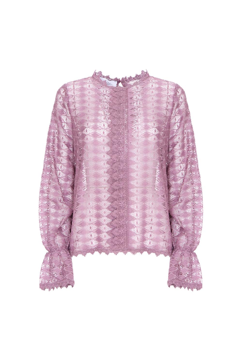 Soallure BLUSA MANICHE BALOON PIZZO STRETCH Promozione Limitata