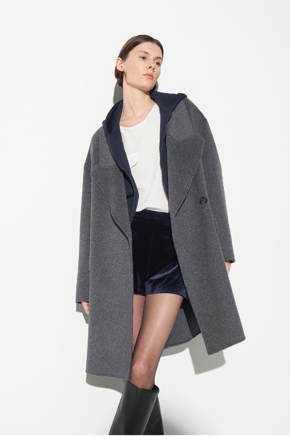 Soallure CAPPOTTO DOPPIO PETTO CON REVER A PUNTA TAGLIATA Novità