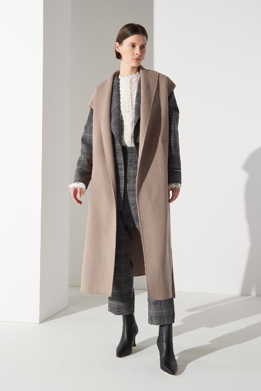 Soallure GILET IN LANA CON CINTURA Offerta