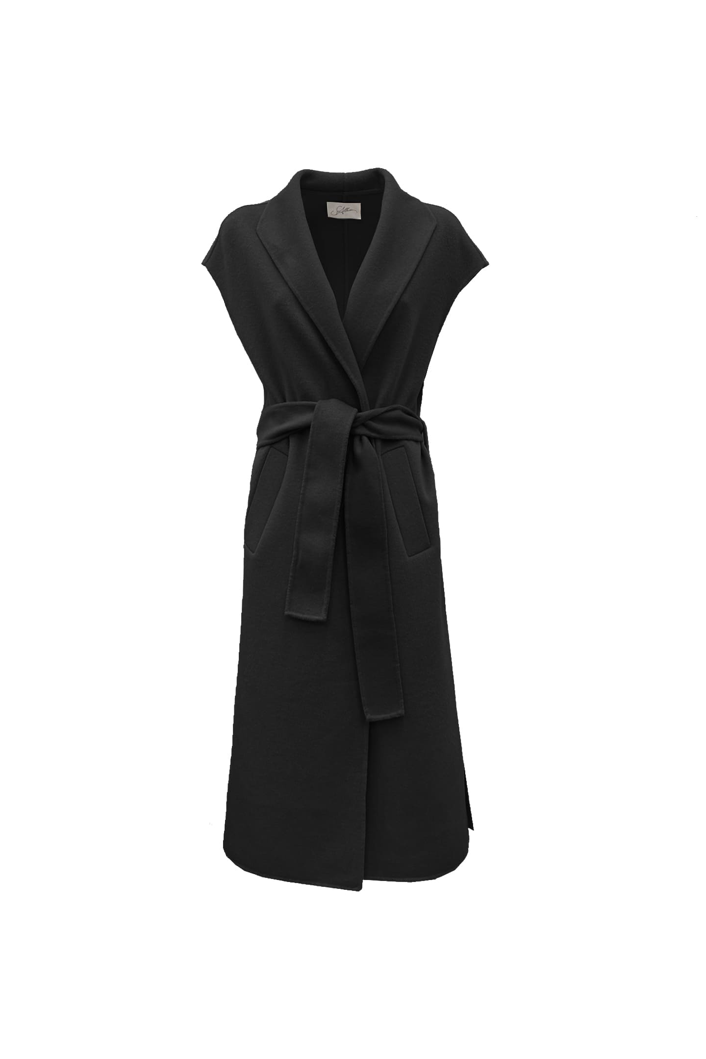 Soallure GILET IN LANA CON CINTURA Offerta