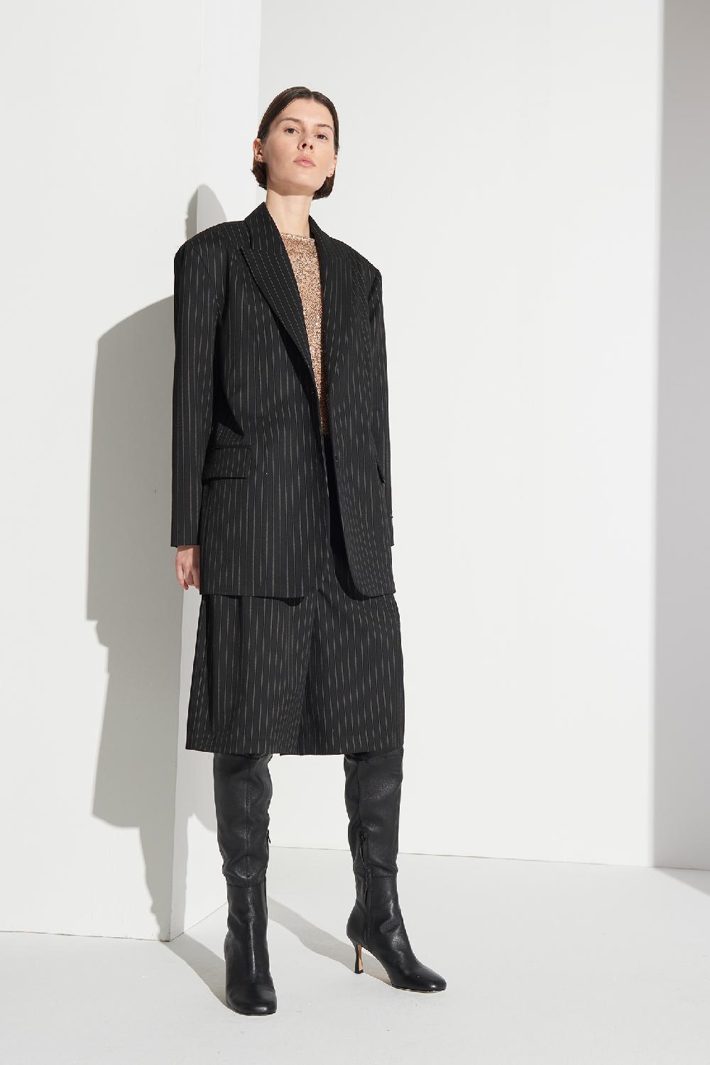 Soallure GIACCA OVERSIZE GESSATA In Saldo