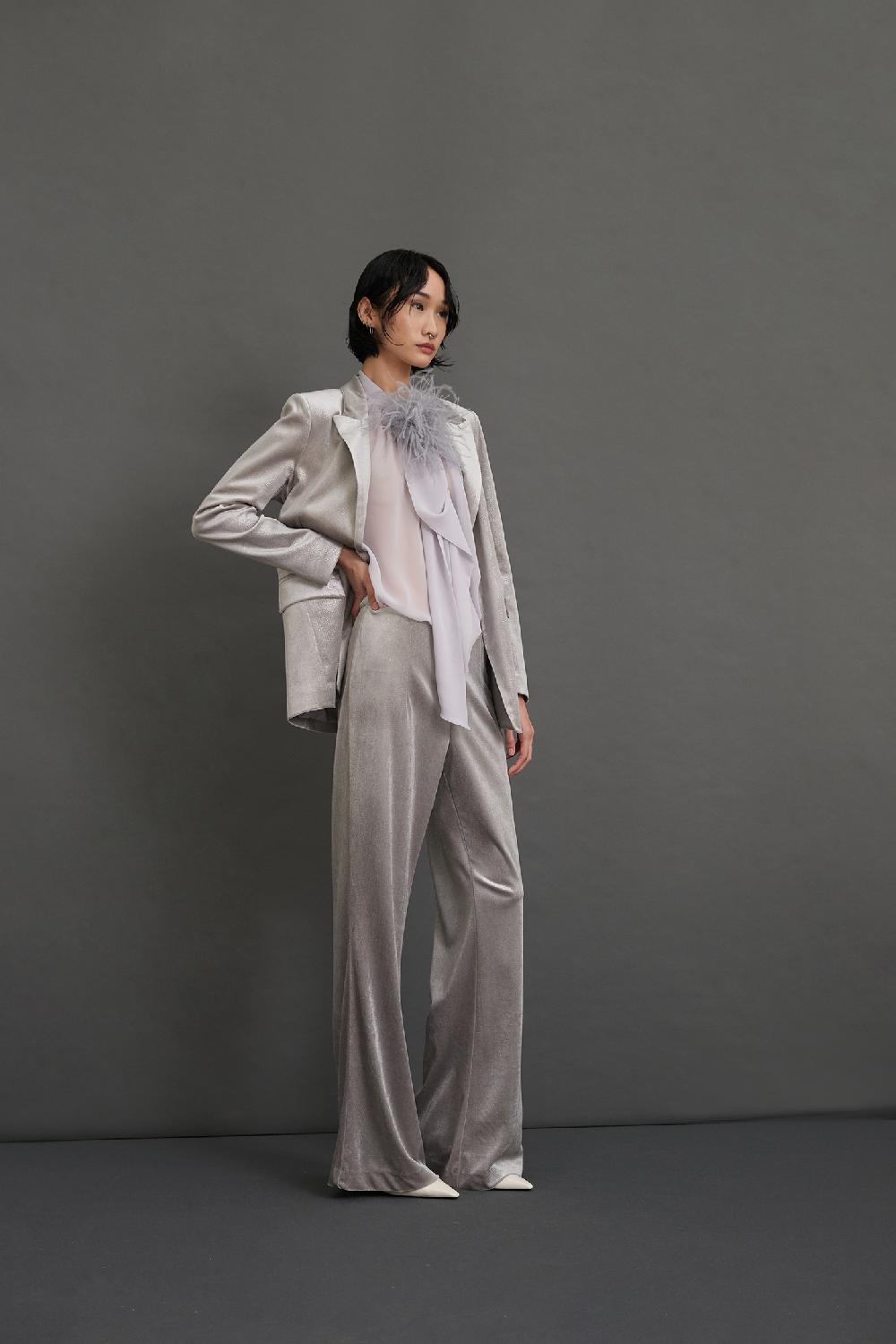 Soallure GIACCA A MONOPETTO SLIM IN VELLUTO SPARKLE Spedizione Gratuita