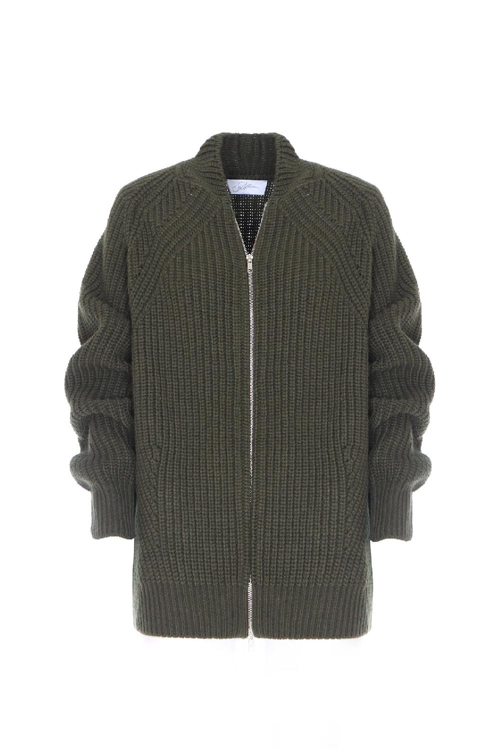 Soallure CARDIGAN ZIP IN LANA CARDATA Prezzo Ridotto