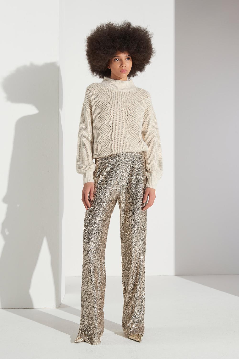 Soallure PANTALONE PALAZZO PAILLETTES Promozione