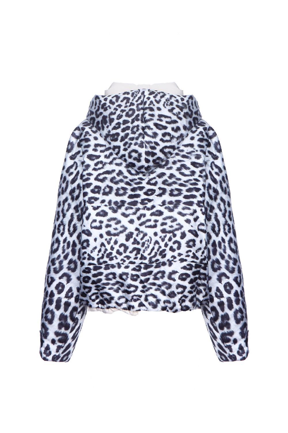 Soallure PIUMINO CON CAPPUCCIO FANTASIA LEOPARDATA Spedizione Gratuita