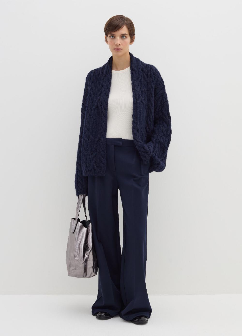 Stefanel Cardigan aperto in stoppino a trecce