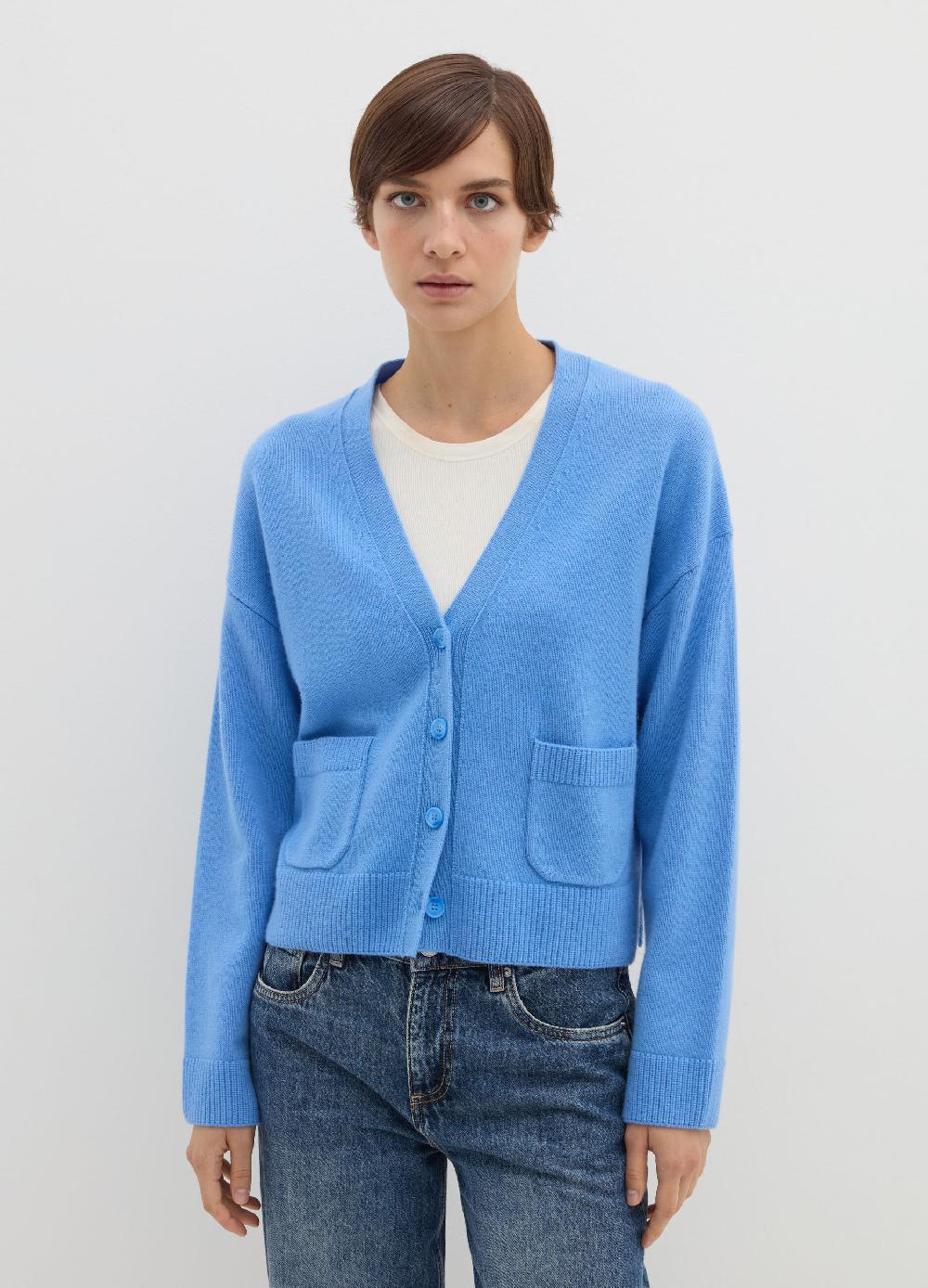 Stefanel Cardigan in lana e cashmere con scollo a V Vendita Calda