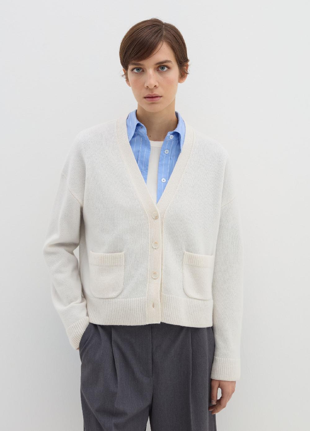 Stefanel Cardigan in lana e cashmere con scollo a V Vendita Economica