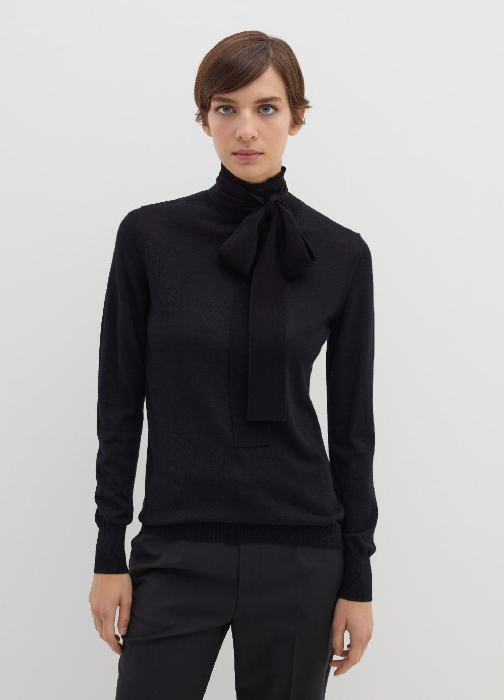 Stefanel Maglia a collo alto con foulard Saldi Di Fabbrica