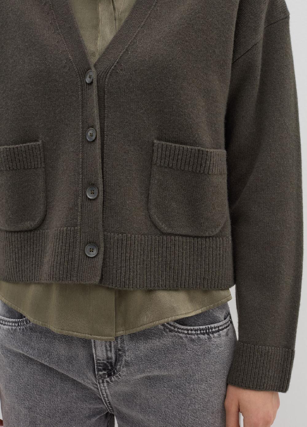 Stefanel Cardigan in lana e cashmere con scollo a V Vendite Flash