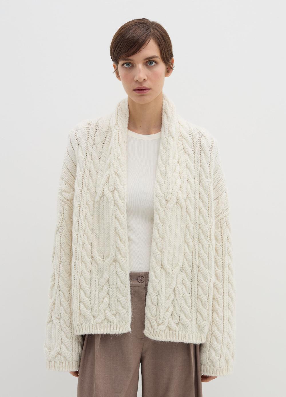 Stefanel Cardigan aperto in stoppino a trecce Negozio