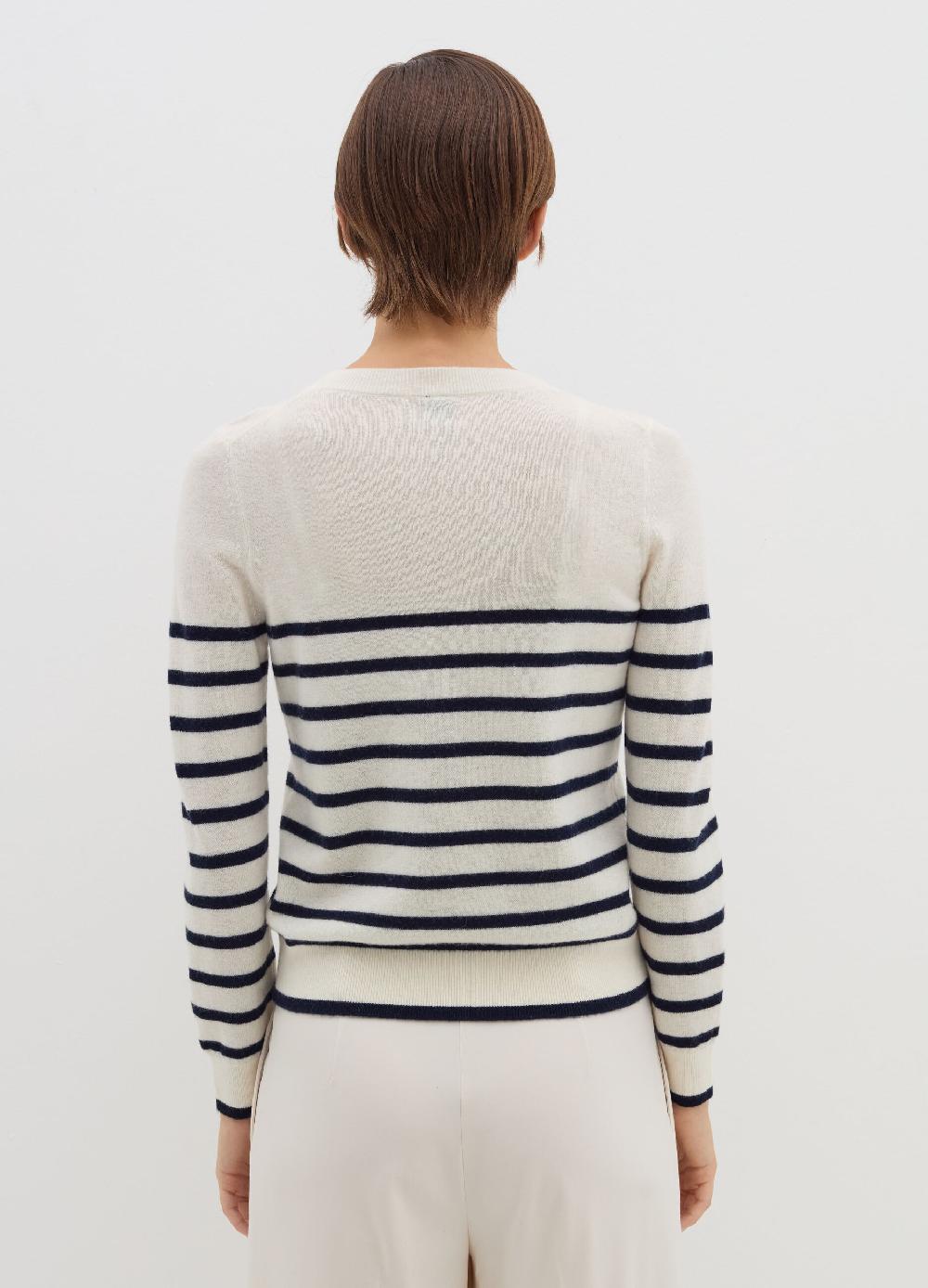 Stefanel Pullover a righe in lana cardata In Saldo