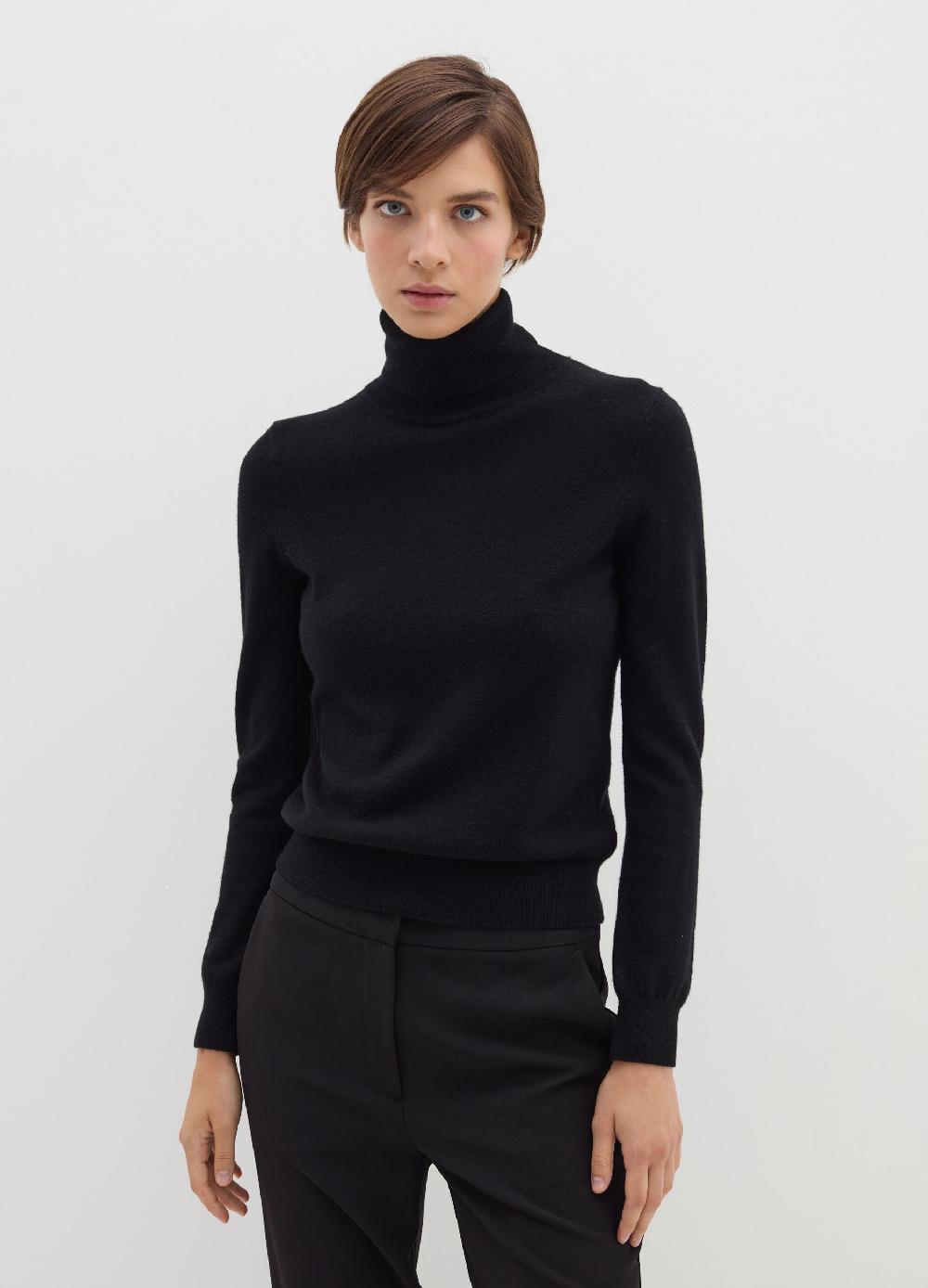 Stefanel Pullover in lana cardata a collo alto Moda