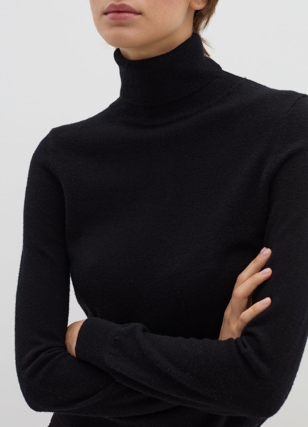 Stefanel Pullover in lana cardata a collo alto Moda