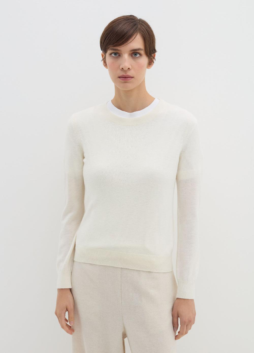 Stefanel Maglia in lana cardata con maniche lunghe In Linea