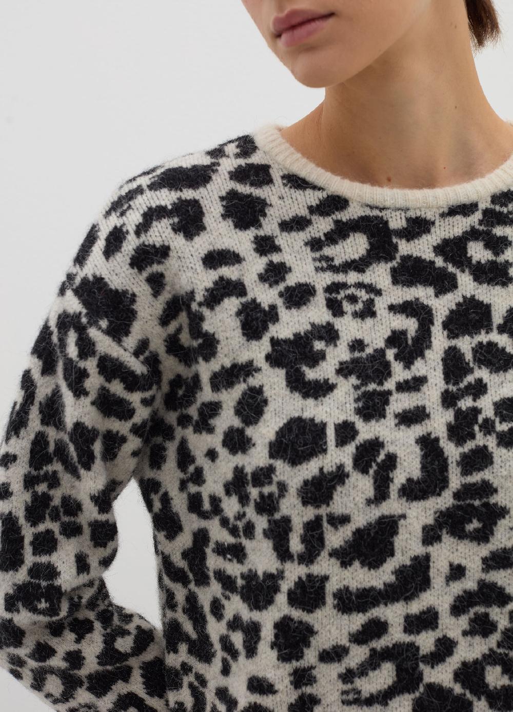 Stefanel Pullover con disegno jacquard animalier Esporta salva