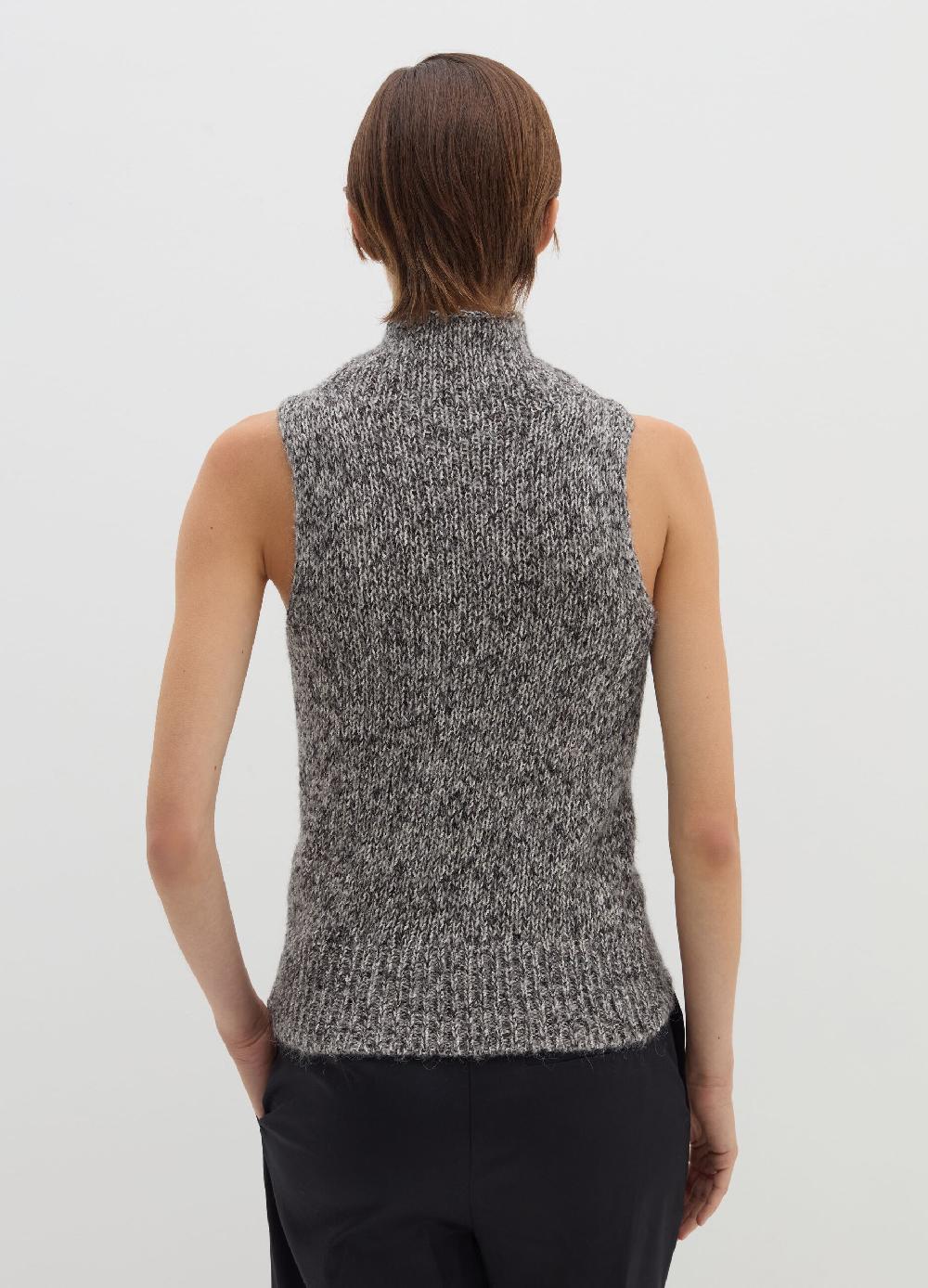 Stefanel Tank top a collo alto effetto mouline Soddisfazione Garantita