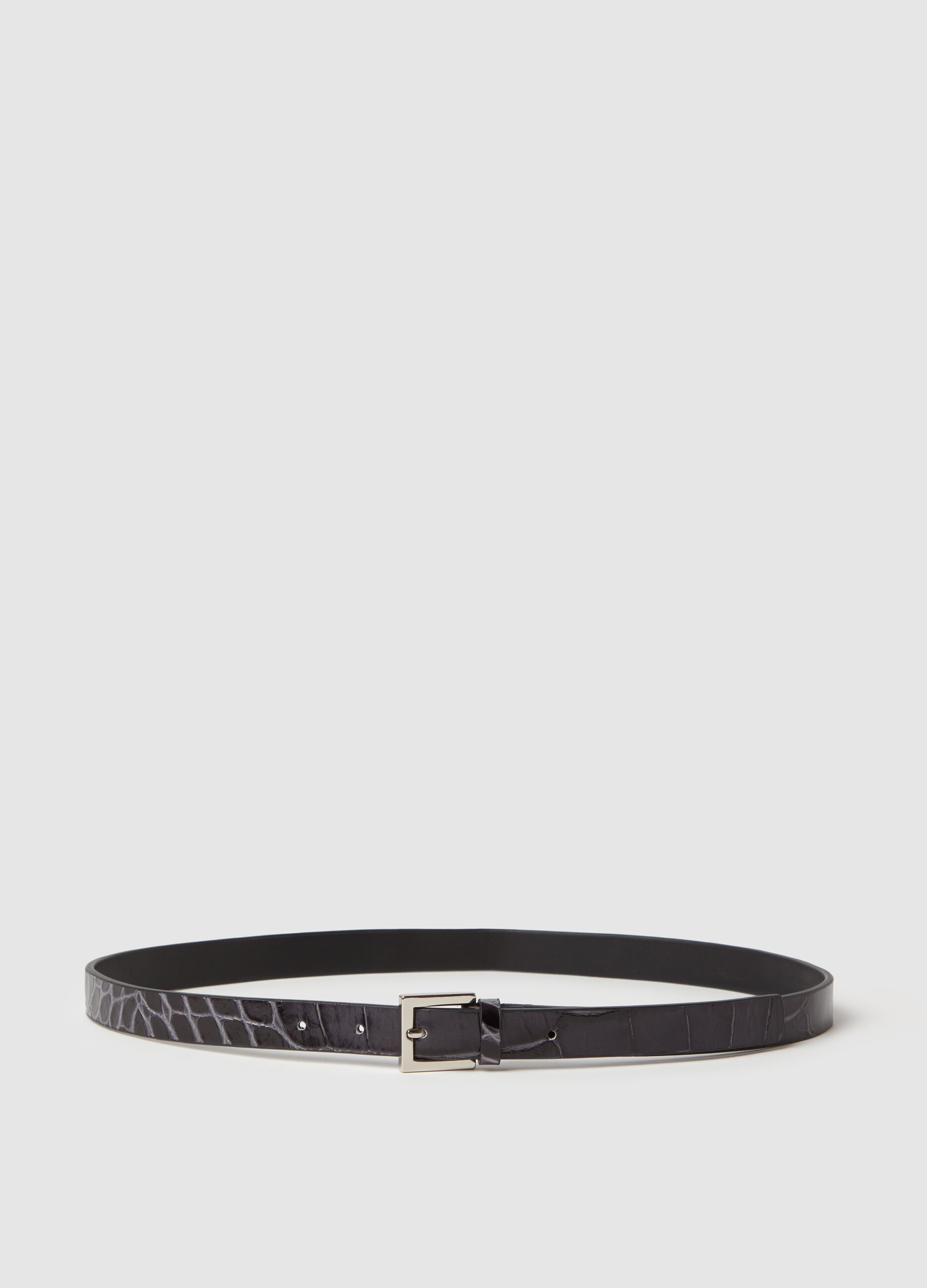 Stefanel Cintura in pelle con stampa cocco Outlet