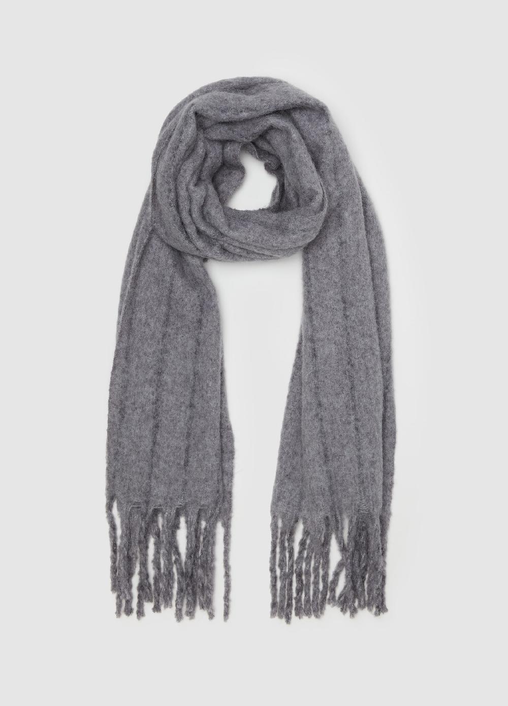 Stefanel Sciarpa jacquard a righe con frange Offerte