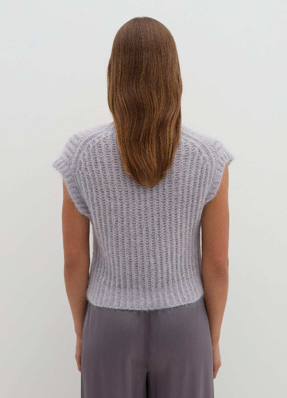 Stefanel Pullover smanicato con micro paillettes Promozione