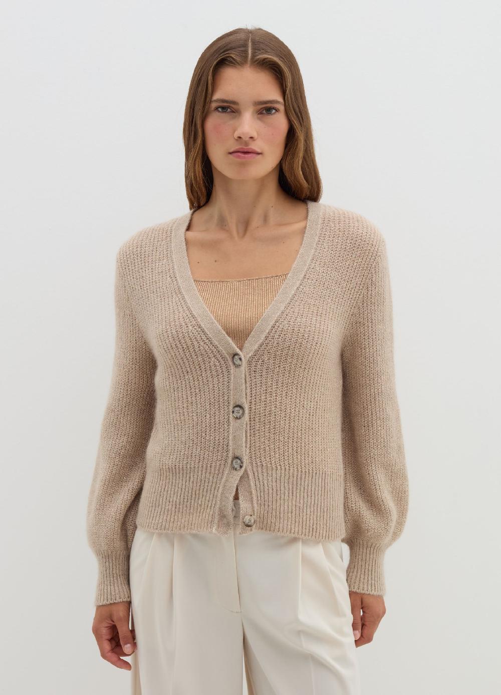 Stefanel Cardigan in lurex con scollo a V Moda