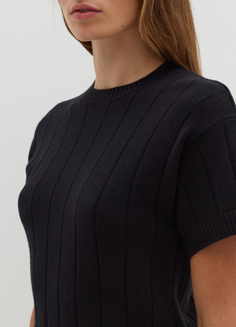 Stefanel Maglia a maniche corte in lana cotone e cashmere Shopping Online