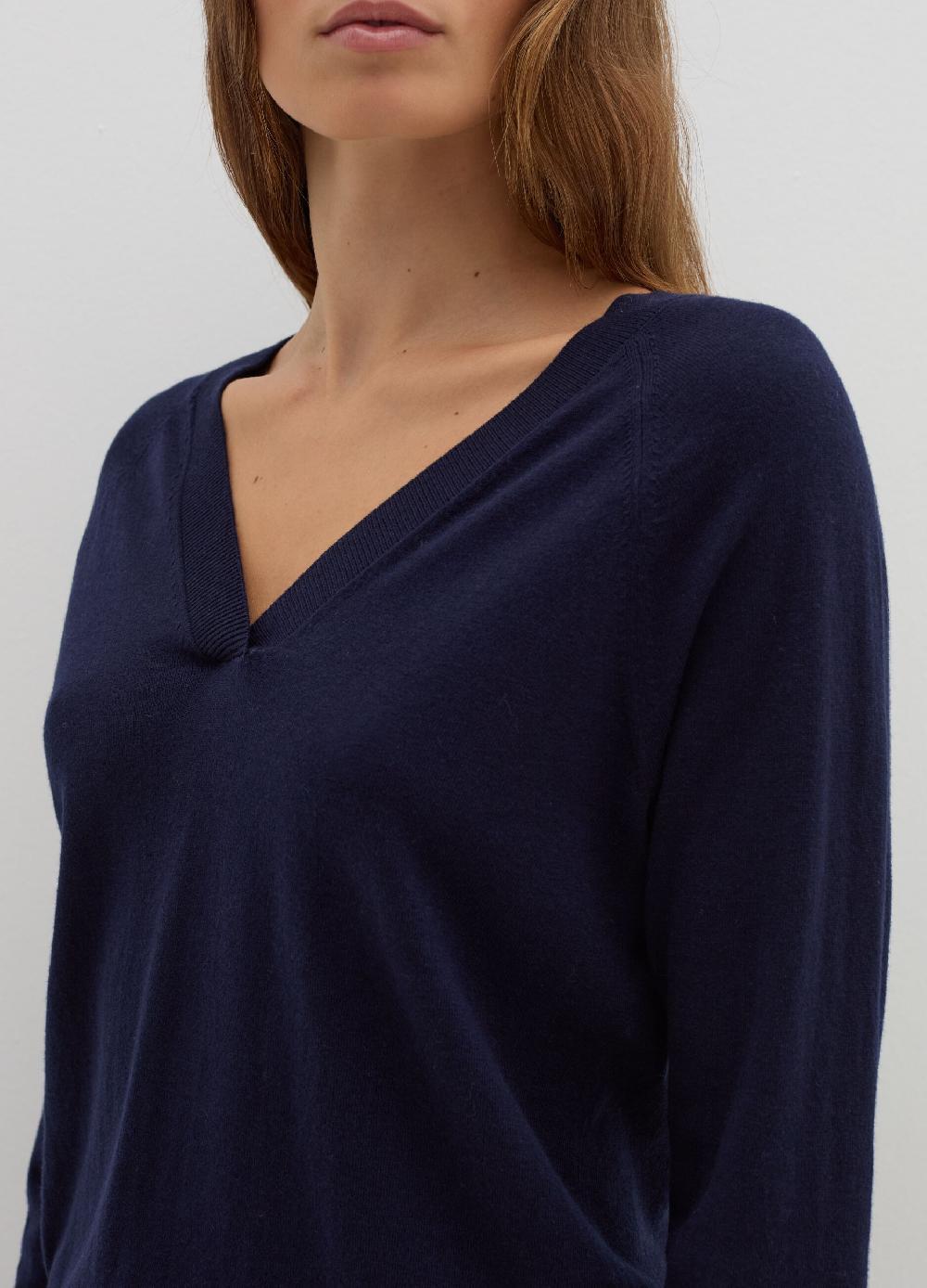 Stefanel Pullover in lana cotone e cashmere scollo a V Offerta