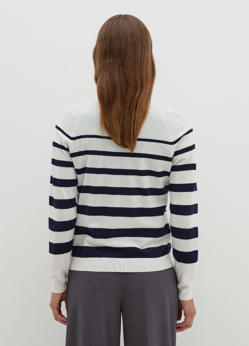 Stefanel Maglia a righe in lana cotone e cashmere Economico