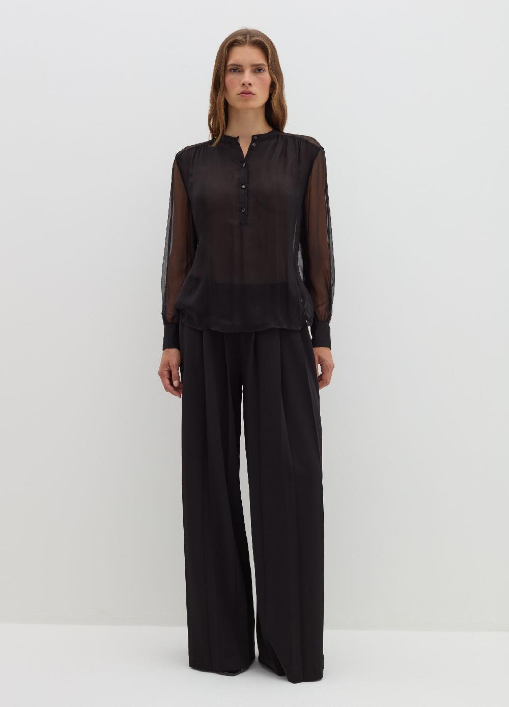 Stefanel Blusa in crêpe di seta Saldi